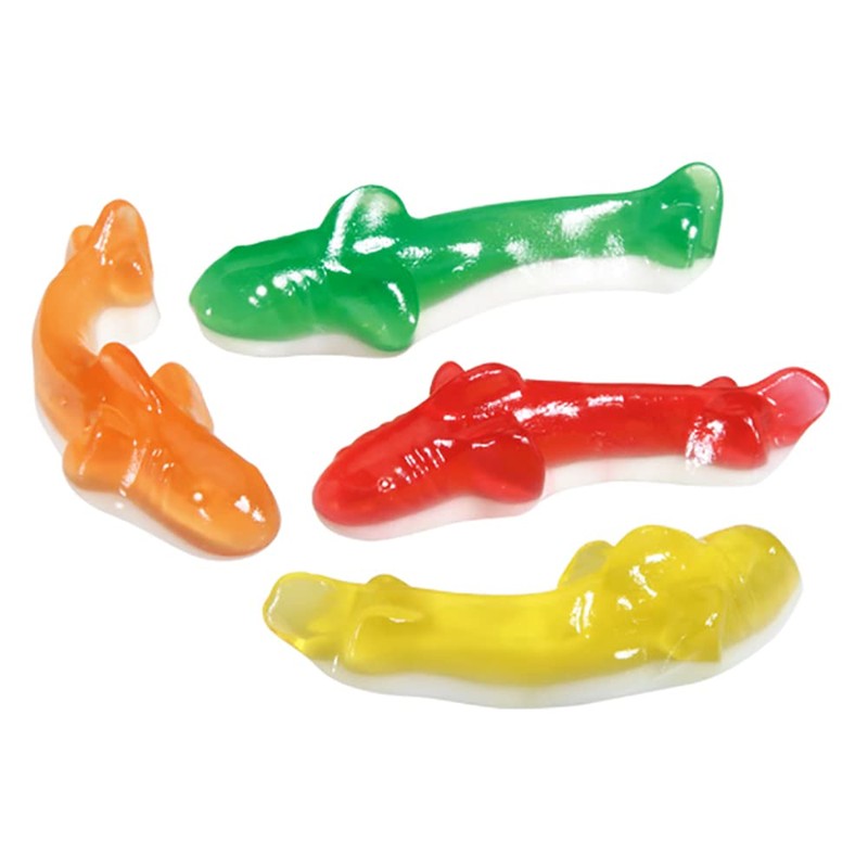 Fruidles Assorted Gummi Sharks Candy, Delicious Fruit Flavors Gummies (Half-Pound)
