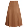 Kate Kasin Women's Suede Midi Skirt 2024 Fall Winter High