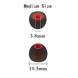 Medium Replacement Silicone Eartips Eargels Earbuds Ear Tips Compatible with Senso, Zeus, Otium, Hussar, Sony MDR, Tozo, Mpow Headphones & Earphones (Medium - 5 Pairs)