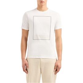 A | X ARMANI EXCHANGE Men's Limited Milano Edition Regular Fit Cotton Box Logo Tee, Off White