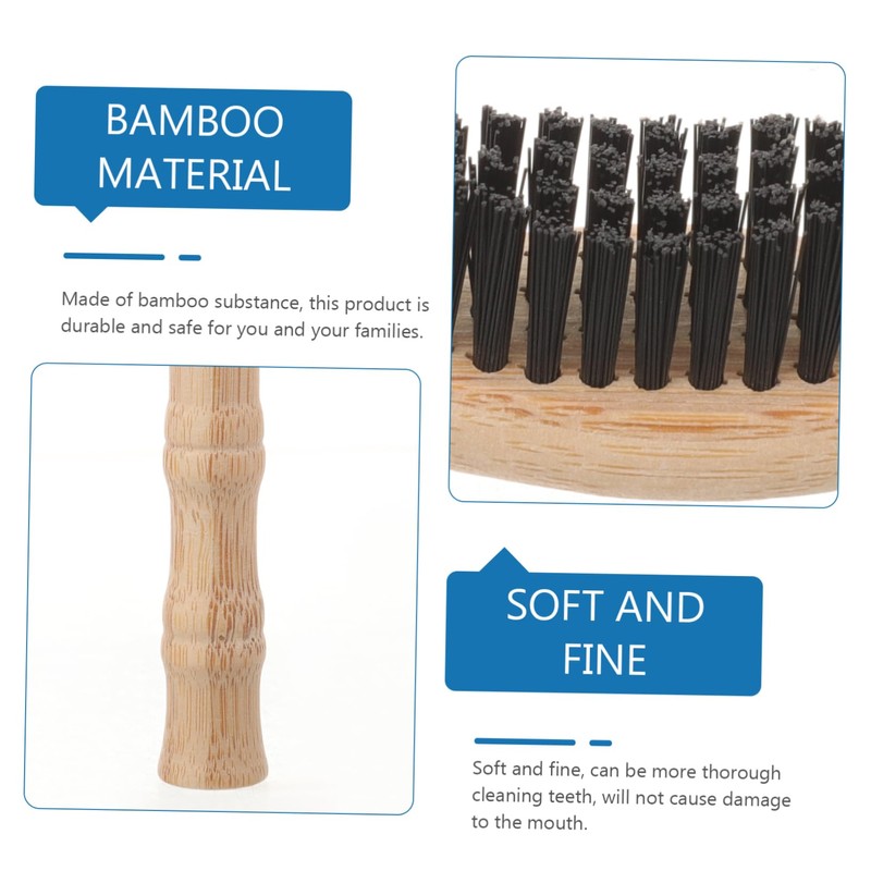 NOLITOY 4pcs Bamboo Toothbrushes Soft Bristles for Oral for Home