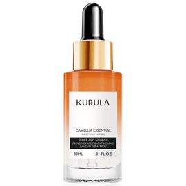 Kurula Hair Oil Camellia Hydrating Oil Serum to Adds Hair Shine and Smooths Split Ends Strengthens and Provides Heat Protection Frizz Control Hair Oil for Damaged Hair and Dry Hair