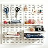 PSLER 22"×22" White Pegboard Kit with 17 Accessories, Garage Office