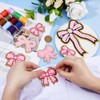 DICOSMETIC 12 Stück 6 Styles Rosa Schleifen Patches Chenille Aufbügelpatches
