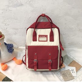 QUINTRA Backpack Cute Teen Cute For School Backpack Pin Accessories with Kawaii Backpacks Children's Backpacks, red, One Size