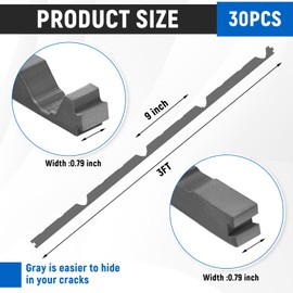 Pushglossy 30 Pcs 9 Inside Metal Roof Foam Closure Strips Classic Rib Profile Foam for Metal Roofing R Panels 3 ft Long Corrugated Metals Roof Closure Strips Weatherproof Seal to Block Gaps, Noise