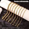 8Pcs Stainless Steel Chain Bracelets for Men Women Cuban Link