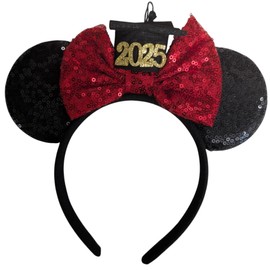 CLGIFT Minnie Ears Collection: Rose Gold, Silver, Blue, Rainbow Sparkle, and Classic Red Sequin for Graduation