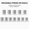 24PCS Press On Nails - Nude Pink Short Length Fake