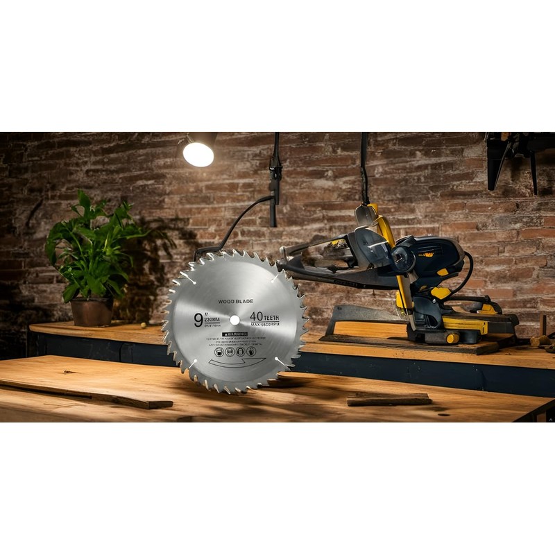 KuangBBBTools 9" 40 Teeth Carbide Tip Wood Cutting Circular Saw