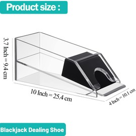 1-4 Decks Blackjack Shoe Clear Acrylic Blackjack Dealing Shoe Card Dispenser for Playing Cards Blackjack Poker Baccarat Game