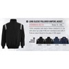 ADAMS USA Umpire Long Sleeve Pullover Jacket, Black/Powder Blue, X-Large