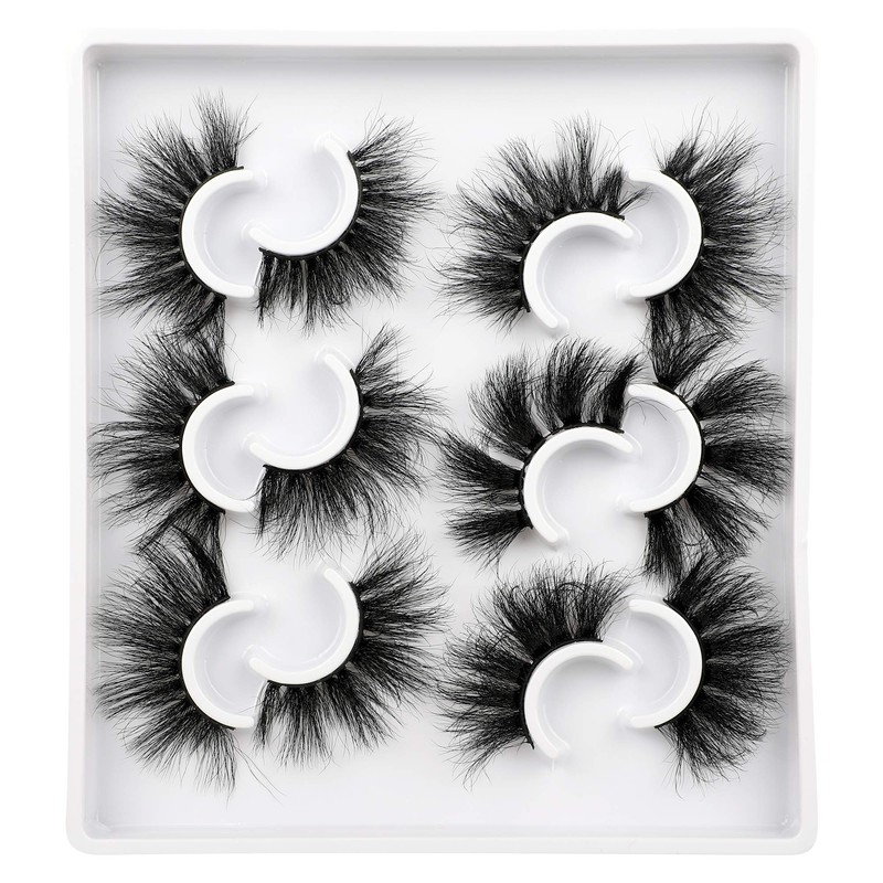 Mink Lashes Fluffy Eyelashes Dramatic Long Wispy Fake Eyelashes Thick