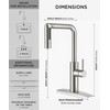FORIOUS Waterfall Kitchen Faucet with Pull Down Sprayer, 5 Spout