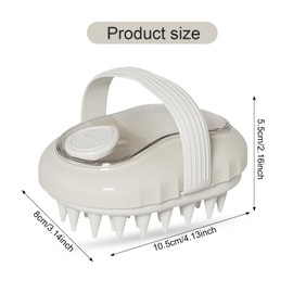 Kopfmassage Bürste Silikon,Kopfhaut Massagebürste,Shampoo Bürste für Haarwachstum,Durchblutungsfördernde Haarmassagebürste gegen Schuppen,100% Silikon Kopfhautpeeling für Männer & Frauen (Cremeweiß)