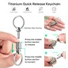 TISUR Titanium Quick Release Keychain, Retractable Key Chain Detachable Keychain
