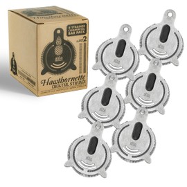 Piña Barware's The Hawthornette - Stainless Steel Commercial Hawthorne Style Cocktail Bar Strainer with Two Coils, Brushed Finish Commercial Bar Pack