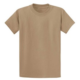 Clothe Co. Mens Heavyweight Cotton T-Shirt Plain Tee (Available in Big & Tall), Sand, L