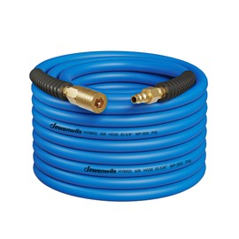 DEWENWILS Air Hose 3/8 Inch by 50FT 300 PSI, Heavy Duty Air Compressor Hose with 1/4" Industrial Quick Coupler Fittings, Flexible and Kink Resistant Hybrid Air Hose (Blue)