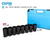Capri Tools 3/4-Inch Drive Deep Impact Socket Set, SAE, CrMo,