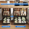 MUSTORN 2 Pack Pull Out Cabinet Organizer Expandable, 21"Deep Slide