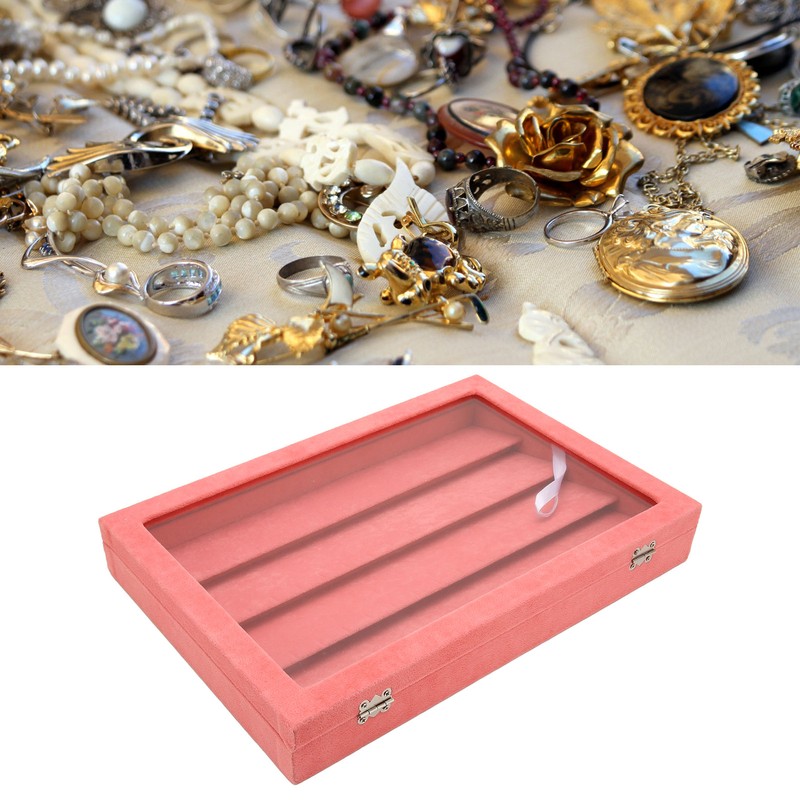Pin Display Case Pink Large Elegant Solidwood Dustproof Glass Window