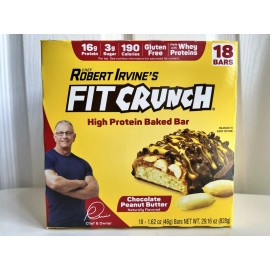 Fit Crunch Chef Robert Irvine's Fit Crunch High Protein Bars Chocolate Peanut Butter 18 ct