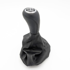 SISS Gear Knob and Gear Stick Gaitor Compatible with Fiat Punto 2 188 HGT PU Leather Gear Lever Knob Gaitor Cover