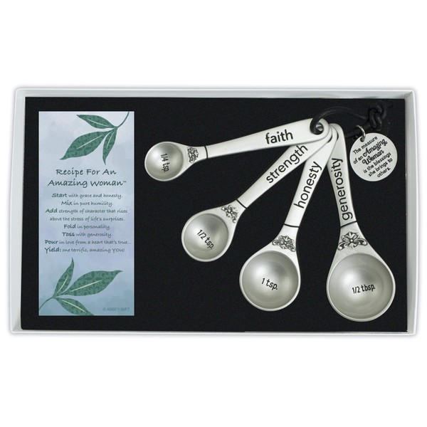 Abbey Gift 57904 Amazing Woman 4 Measuring Spoons, 7" x 4.25", Multicolor