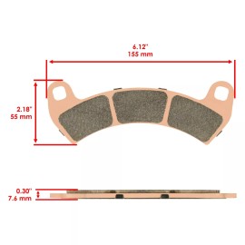 Caltric Front and Rear Brake Pads for Polaris RZR XP Turbo / RZR XP 4 Turbo 2016 - 2021