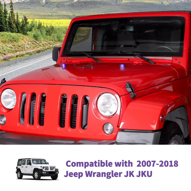 SQQP Engine Hood Rubber Head Decor Trim Compatible with 2007-2018