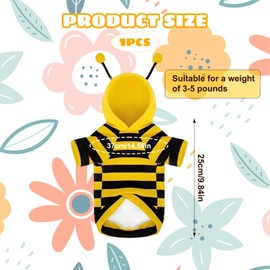 Dog Clothes, Cute Dress Up Costume Apparel Cat Clothes, Bee Hoodies Cat Costumes for Pets Suitable for Small and Medium Sized Pets and Animal Enthusiasts