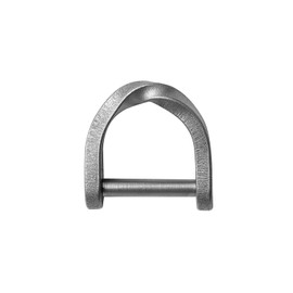 Titanium U Shape D Rings, Screw Shackle Keychain Rings for Car Keys, Horseshoe Keyring (Grey)