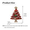 Merry Christmas Brooches for Women Rhinestone Christmas Tree Brooch Pins