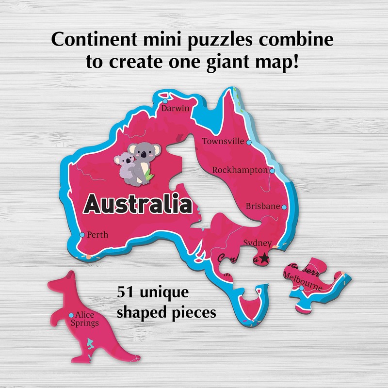 Re-marks Map of The World Deluxe Jigsaw Puzzle with Whimsy
