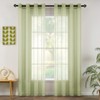 MIULEE Sheer Voile Curtain with Eyelets, Transparent Look, Window Curtain