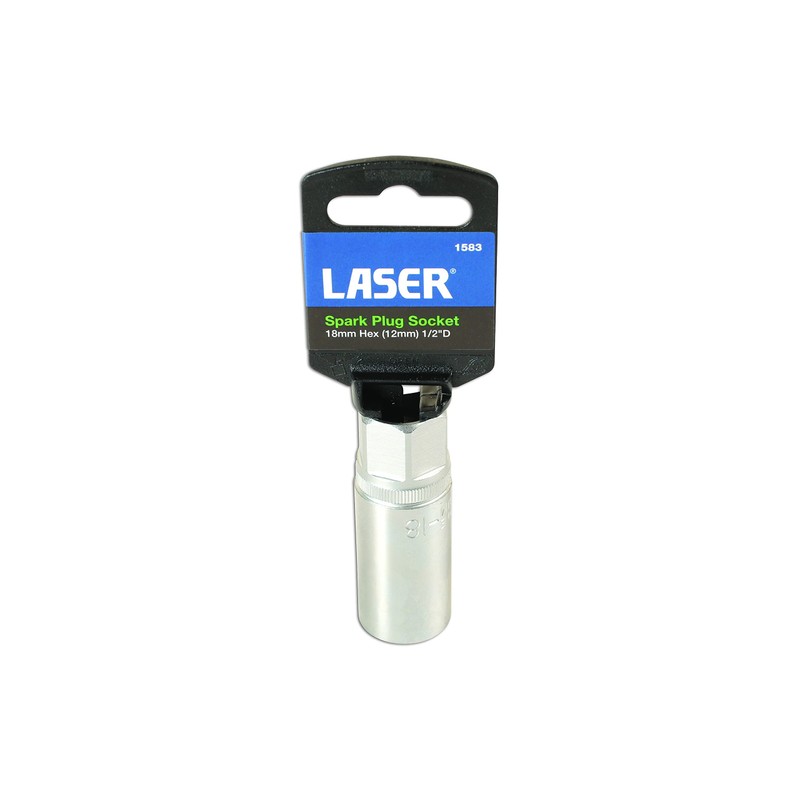 Laser 1583 Spark Plug Socket - 12mm 1/2"d