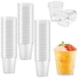 SLTAXAR Pack of 50 Plastic Cups Drinking Cups Plastic 200 ml Reusable Cups Party Glasses Plastic Hard Plastic Cups Reusable Cocktail Cups for Parties Garden Party