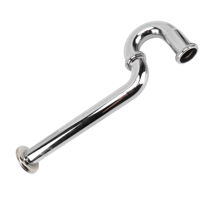 Brass Sink Drain Tubing Set Silver Slick Finish No Ageing