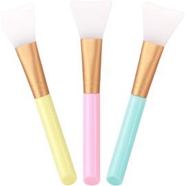 Akstore - 3 brochas de silicona para máscara facial, herramienta de belleza de silicona suave, cepillo aplicador de máscara facial sin cabello, loción corporal y herramientas aplicadoras de mantequilla corporal (blanco)