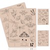 2PCS Double-Sided Tattoo Practice Skin with Pre-Printed Light Gray Stencil
