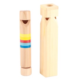 2Pcs Train Whistle Wooden Slide 4 Tones Musical Toy Instrument Gift for Kids Toddlers