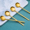 Pack of 8, Gold Plated Stainless Steel Espresso Spoons, findTop