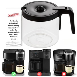 Replacement 12-Cup Coffee Pot Carafe for Keurig K-Duo [ NOT COMPATIBLE With Keurig K-Duo "Essentials" ]