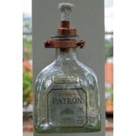 2 Tiki Torch Oil Lamp Flower Vase Holders NO Patron Tequila  Bottle Included