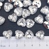 MajorCrafts® 44pcs 13mm Heart Faceted Acrylic 2 holes Sewing Buttons