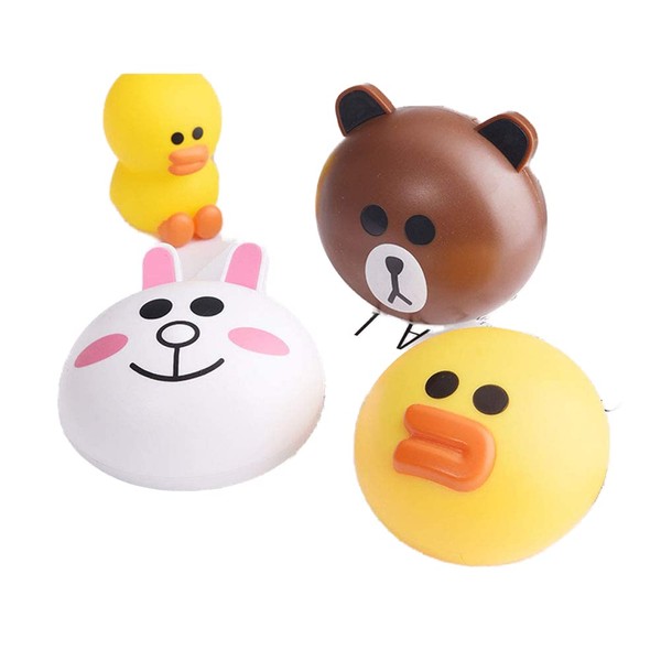 AKOAK 3 Pcs/set Contact Lens Case, Cute Animal Contact Lens Case Rabbit, Bear and Duck, Travel Kit Easy Carry Mirror Container