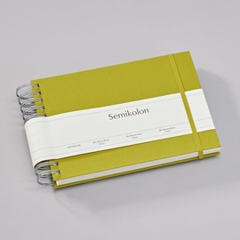 Semikolon 369983 Spiral Album Mini Mucho – 25 x 16 cm – Photo Album, 90 Pages Cream White, Photo Book, Matcha Light Green