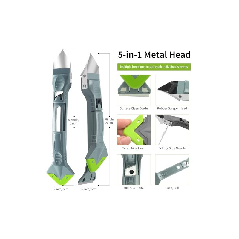 Caulking Tools, 5 in 1 Silicone Caulking Tool Kit, Sealant