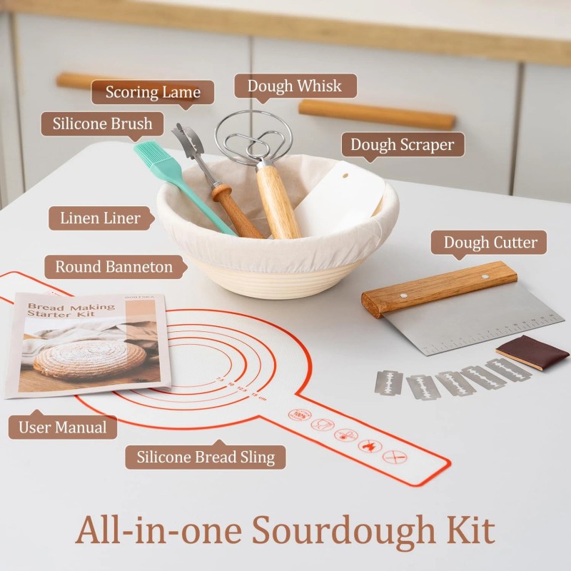 Gobisea Sourdough Starter Kit - Sourdough Bread Baking Supplies -